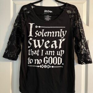 Black Harry Potter Logo Tee
